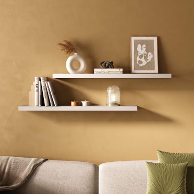 Conjunto 2 Prateleira Tamburato 900 - Branco (3)