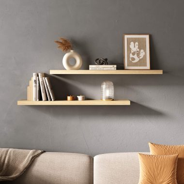 Conjunto 2 Prateleira Tamburato 900 - Carvalho (1)