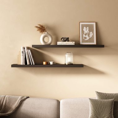 Conjunto 2 Prateleira Tamburato 900 - Preto (1)