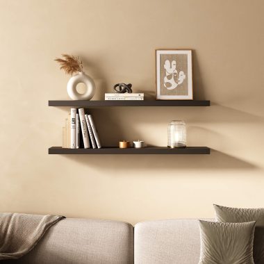 Conjunto 2 Prateleira Tamburato 900 - Preto (2)