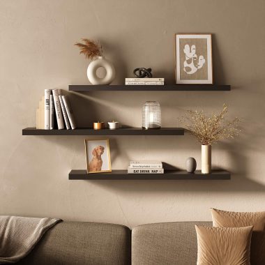 Conjunto 3 Prateleira Tamburato 900 - Preto