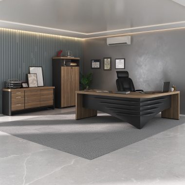 Conjunto AdvogadoMesa Diretor LE + Balcão Tamburato com Gavetas