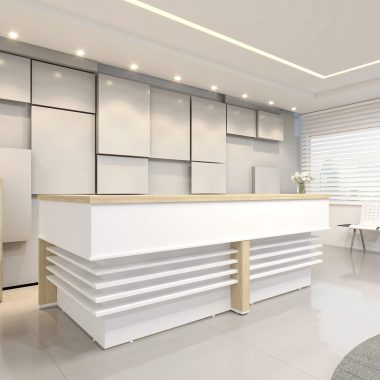 Conjunto Carvalho e branco- 2 Balcões atendimento