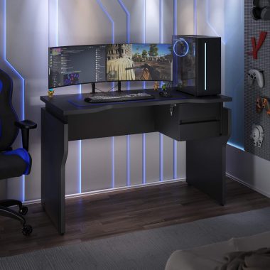 Conjunto Escrivaninha Gamer + Gaveteiro Suspenso