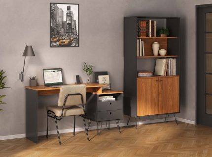 Conjunto Escrivaninha Plus + Estante Hit - (1) Ambientação