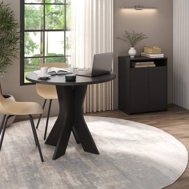 Conjunto Mesa Sun + Balcão Cool Preto