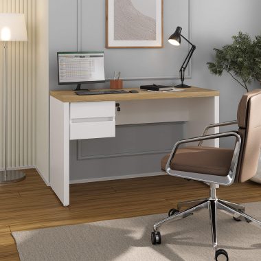 Conjunto Mesa Toq + Gaveteiro Suspenso Olmo.Branco