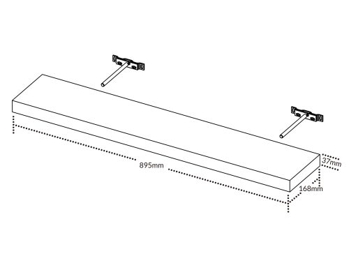 Prateleira Tamburato 900 - Medidas